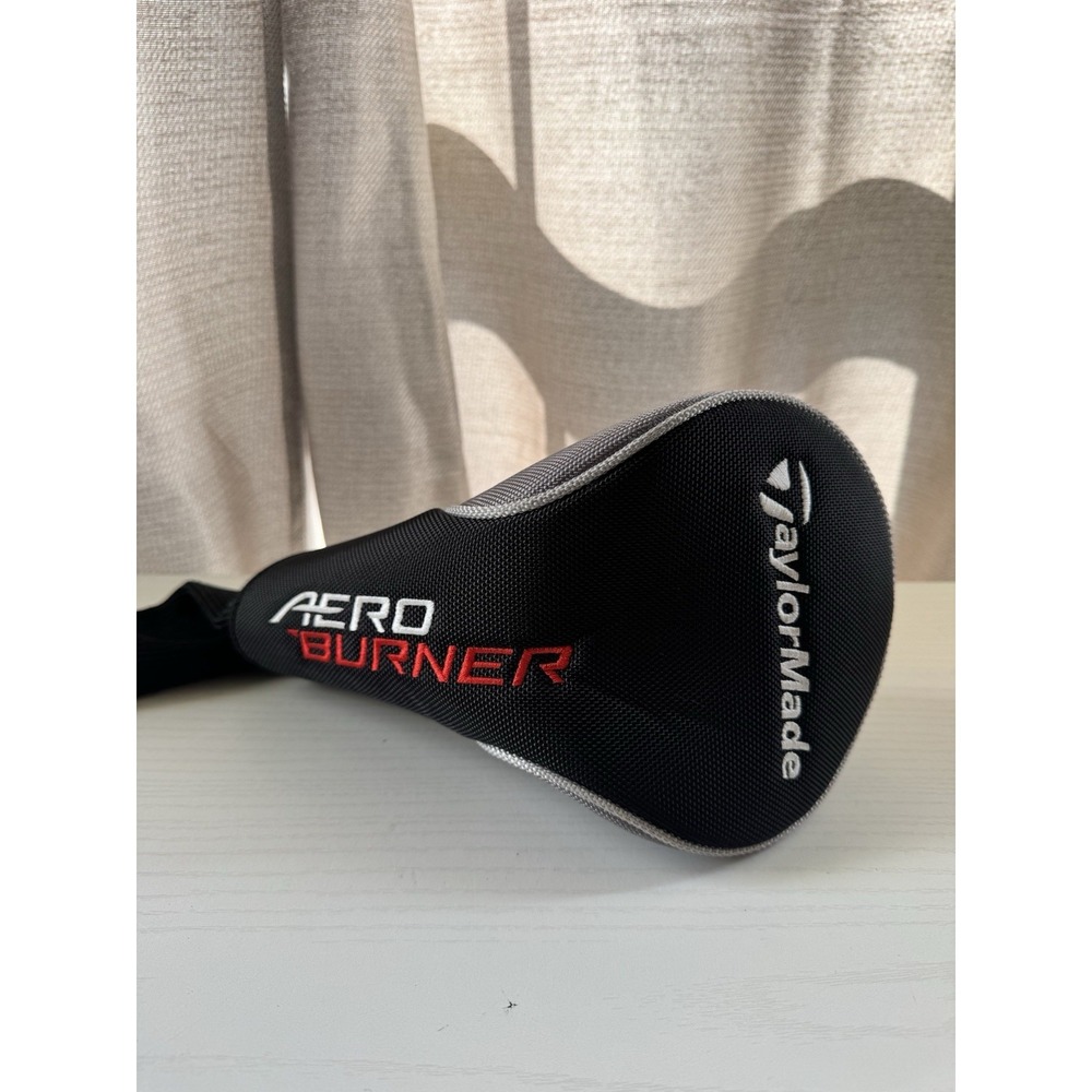 TaylorMade AeroBurner Headcover Black Red Gray Golf Club Driver Wood Cover EUC